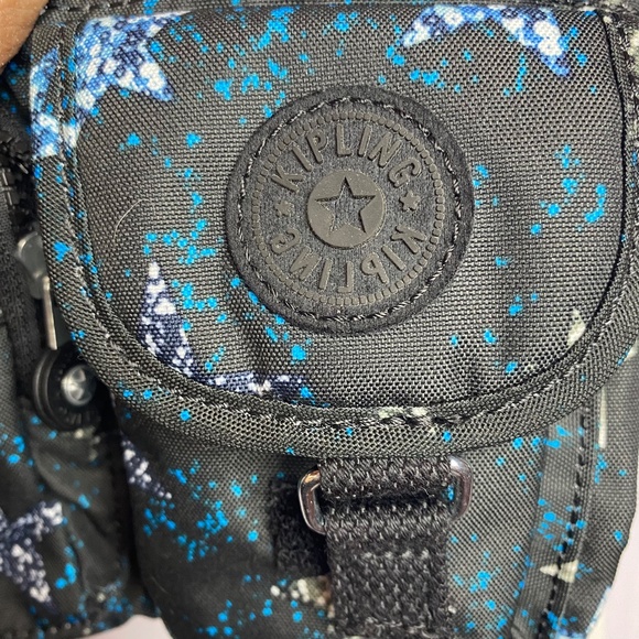 Kipling Presto Up Waistpack Black and Blue Star Print - Picture 9 of 12